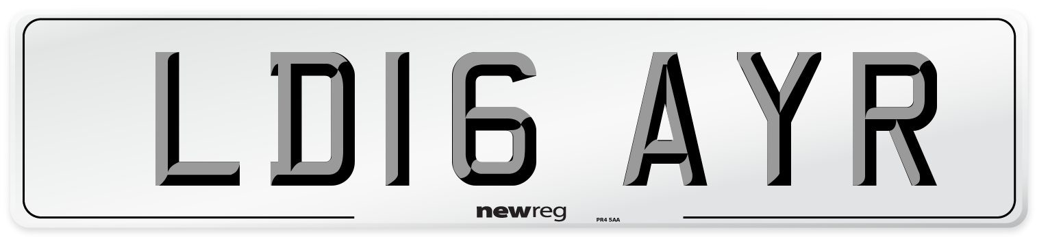 LD16 AYR Number Plate from New Reg